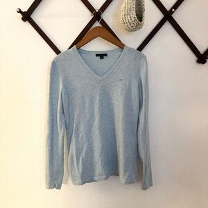 Tommy Hilfiger Sky Blue V-Neck Sweater